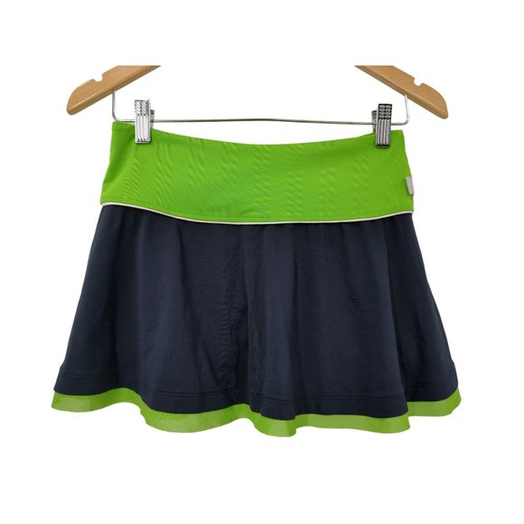 Nike Tennis Golf Skort Blue Green Elastic Waist Dri Fit Womens Small - Picture 3 of 7